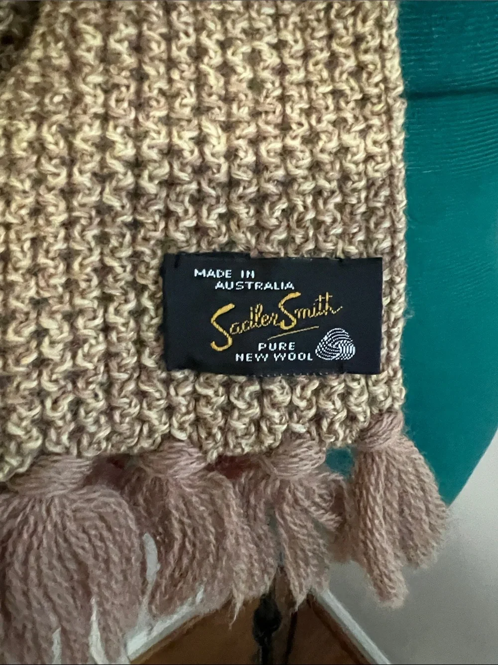 Neutral Brown Knit Tassel Scarf - Women Accessories